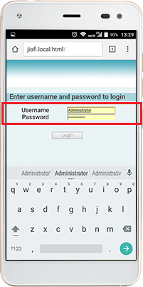 input user id and password