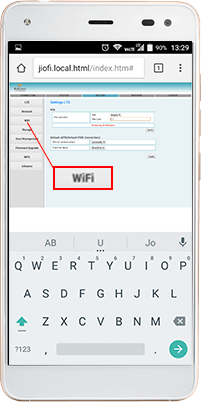 Click on Wi-Fi Configuration
